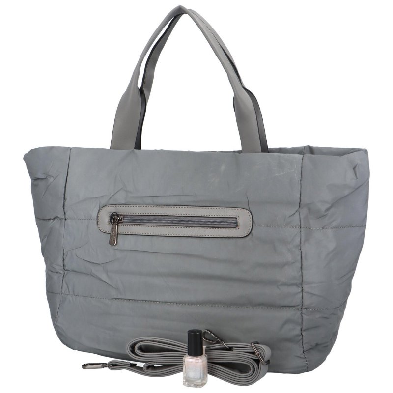 Trendová dámská kabelka přes rameno z umělého materiálu Dalia, šedá