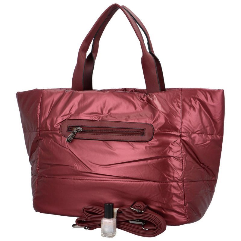 Trendová dámská kabelka přes rameno z umělého materiálu Dalia, červená