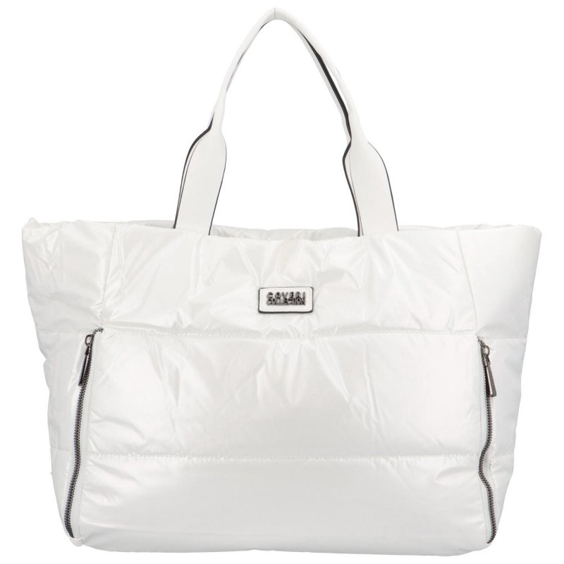 Trendová dámská kabelka přes rameno z umělého materiálu Dalia, bílá