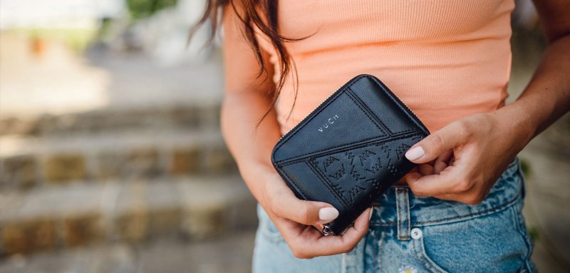 Trendová dámská koženková peněženka VUCH Lunel, černá