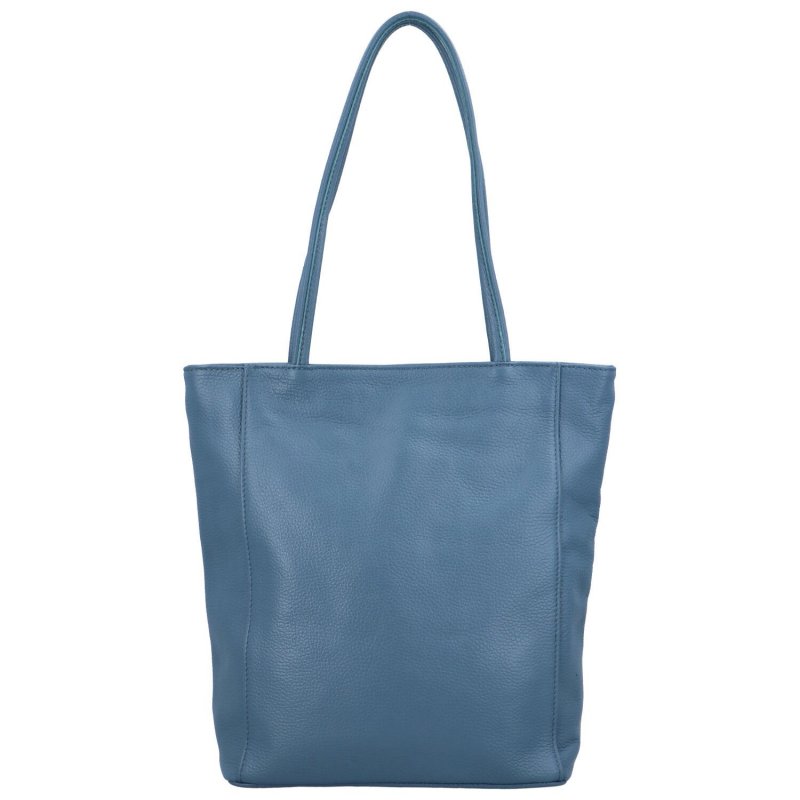 Luxusní dámská kožená kabelka Jane, světle modrá