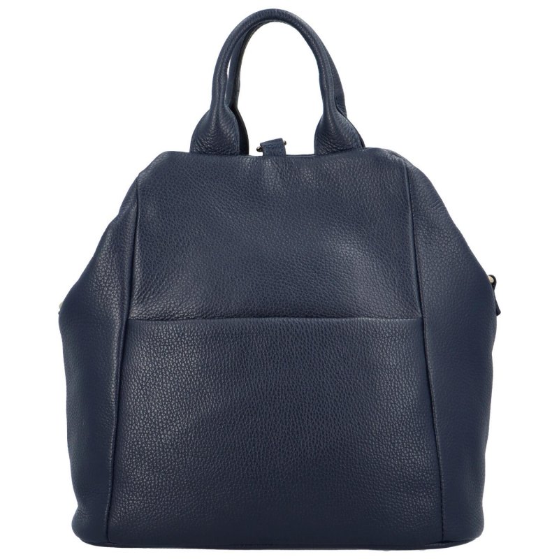 Luxusní dámský kožený kabelko-batoh Opu, tmavě modrá