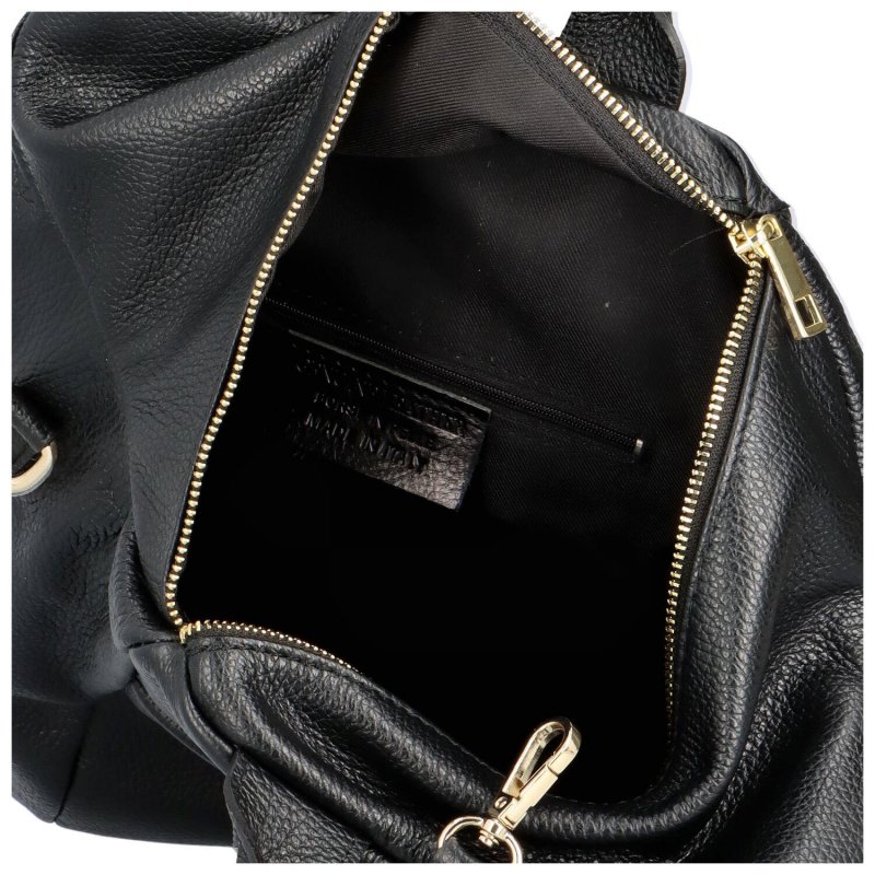 Luxusní dámský kožený kabelko-batoh Opu, černá