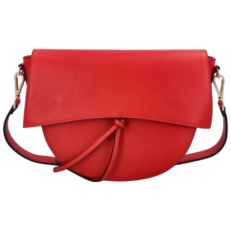 Luxusní dámská kožená kabelka Leather mini, světlé červené
