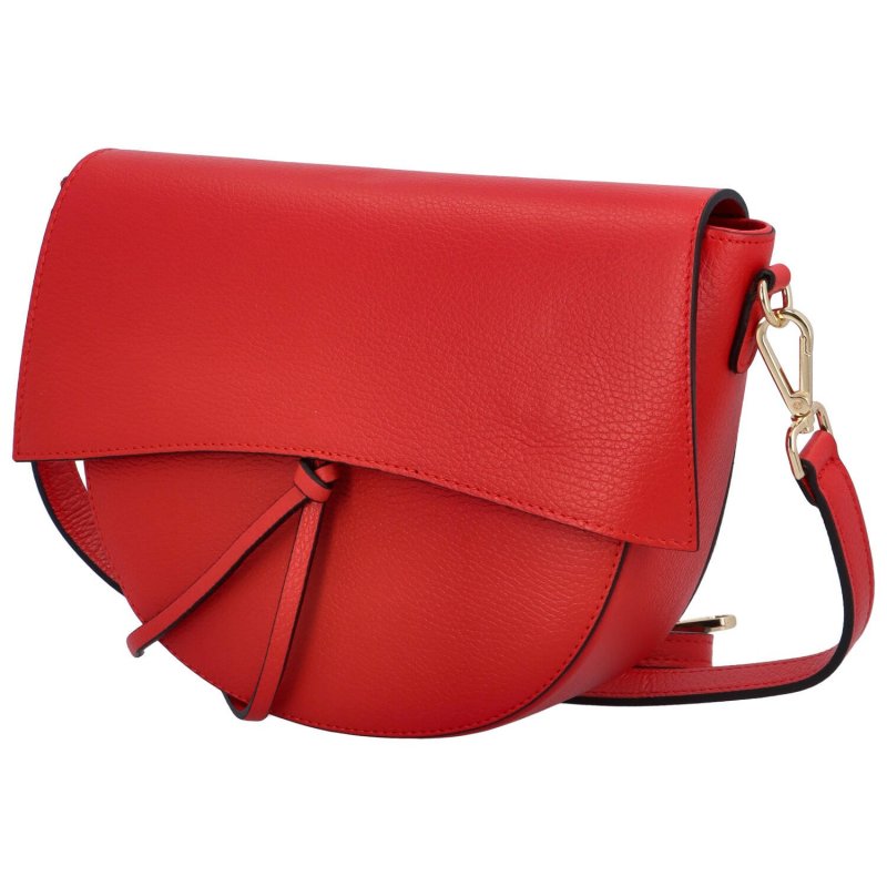 Luxusní dámská kožená kabelka Leather mini, světlé červené