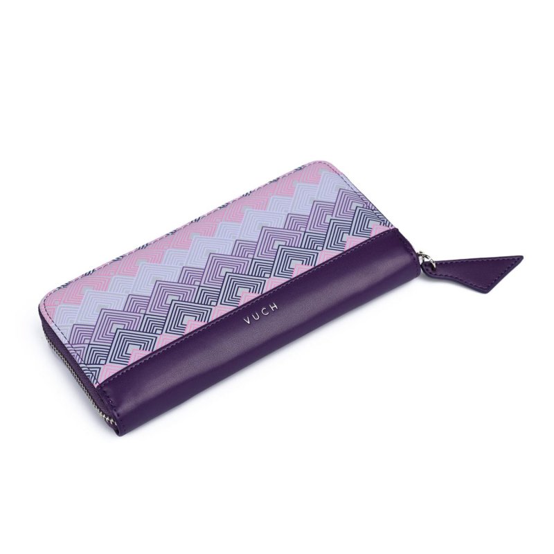 Trendová dámská koženková peněženka VUCH Matylda, fialová
