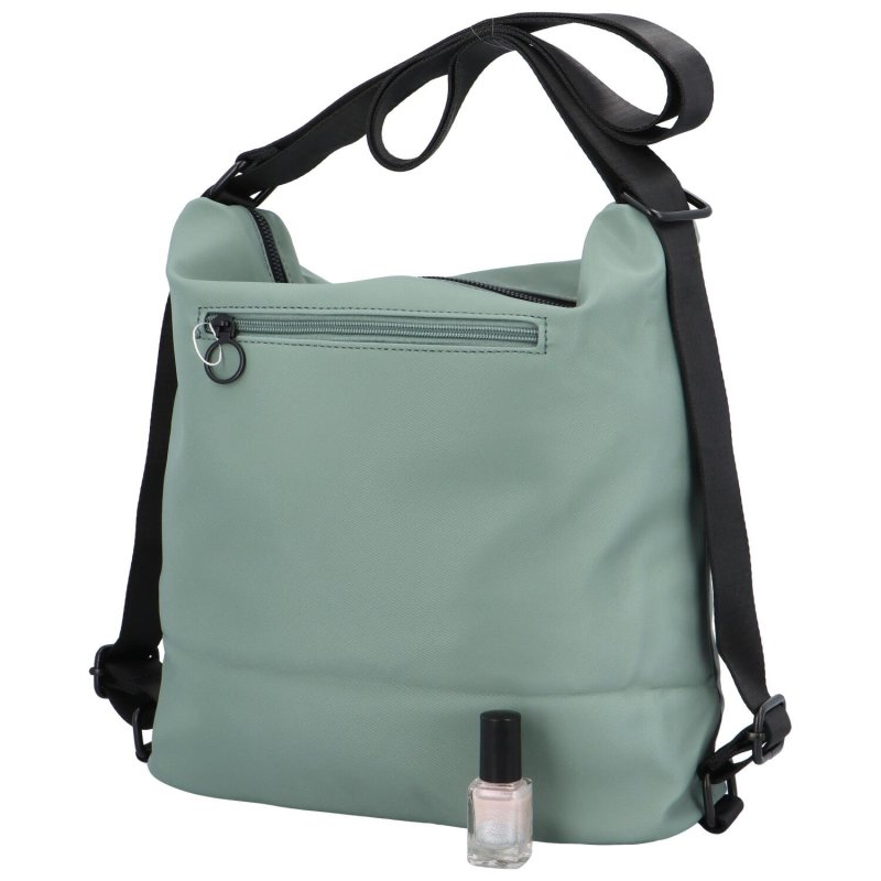 Volnočasová dámská lehká kabelka/batoh Pura, světle zelená