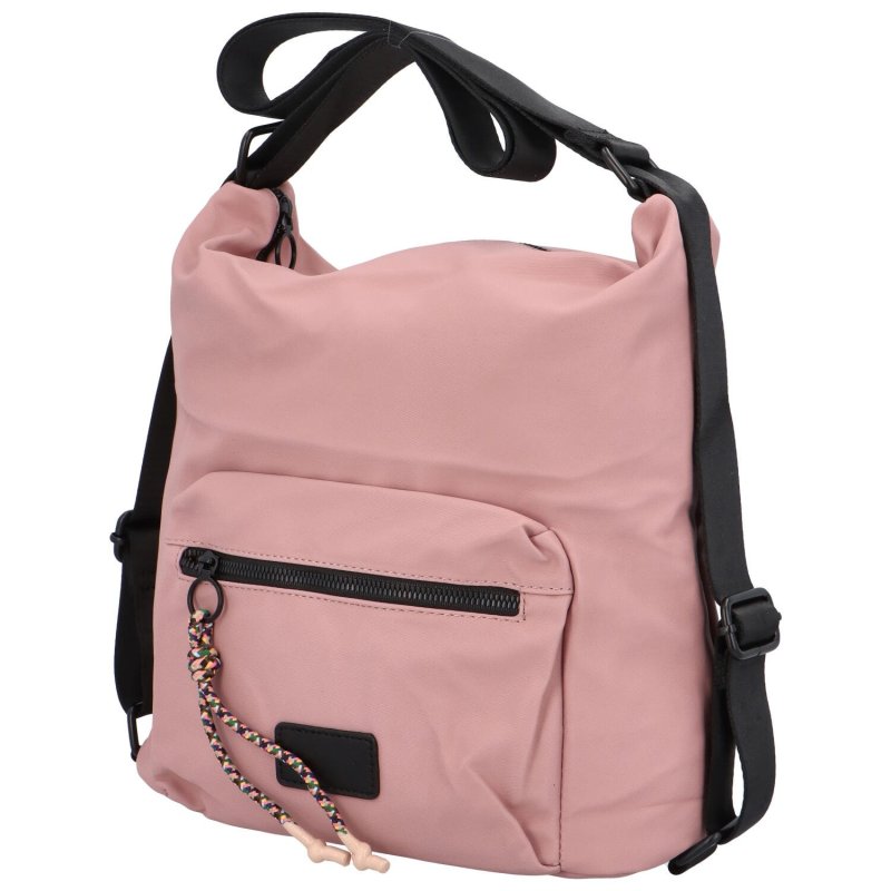 Volnočasová dámská lehká kabelka/batoh Pura, růžová