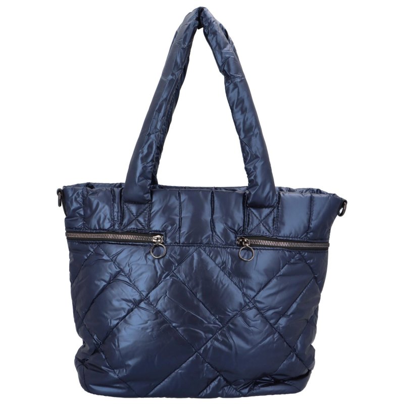 Módní prošívaná dámská taška ve výrazných barvách Lucía, tmavě modrá
