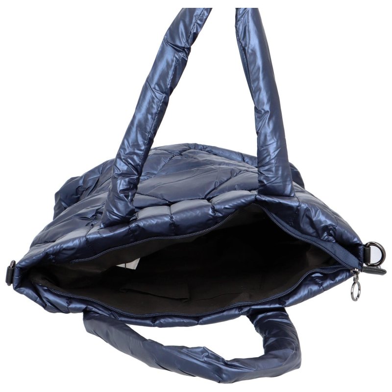 Módní prošívaná dámská taška ve výrazných barvách Lucía, tmavě modrá