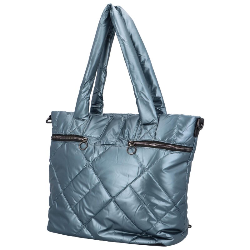 Módní prošívaná dámská taška ve výrazných barvách Lucía, světle modrá