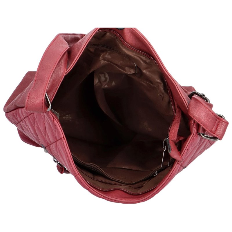 Dámská kombinovaná praktická crossbody taška Cristina, červená