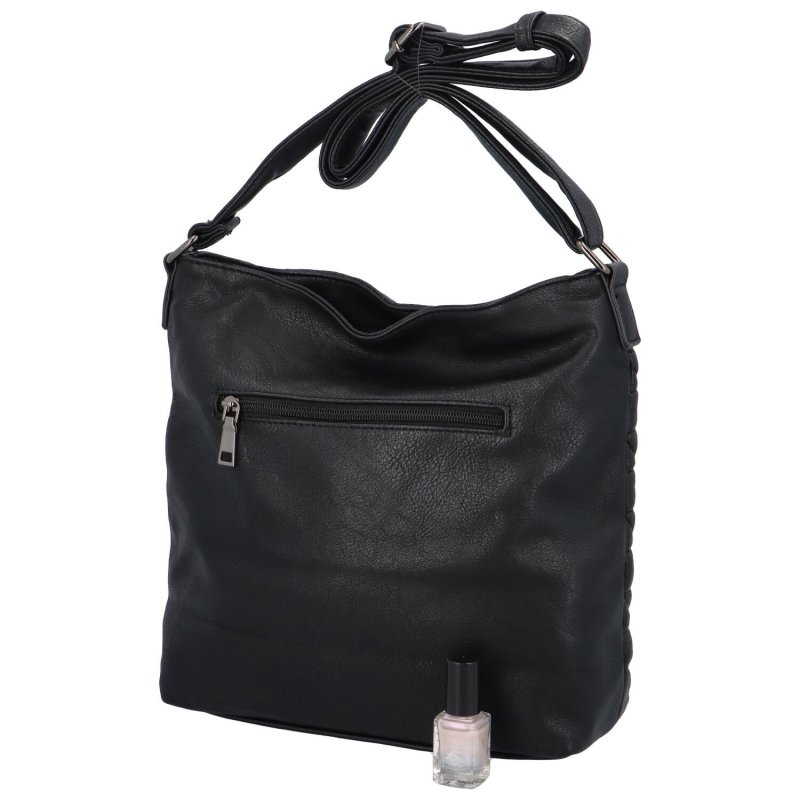 Dámská kombinovaná praktická crossbody taška Cristina, černá