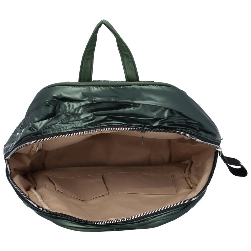 Módní dámský lehký batoh s výrazným prošíváním Juan, zelená