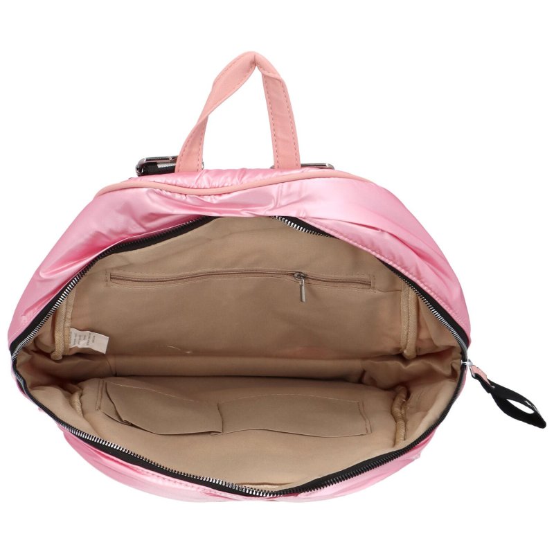 Módní dámský lehký batoh s výrazným prošíváním Juan, růžová