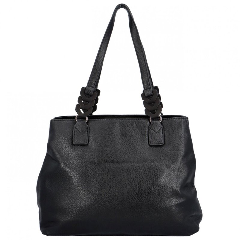 Výrazná a velká dámská koženková taška Dámaso, černá