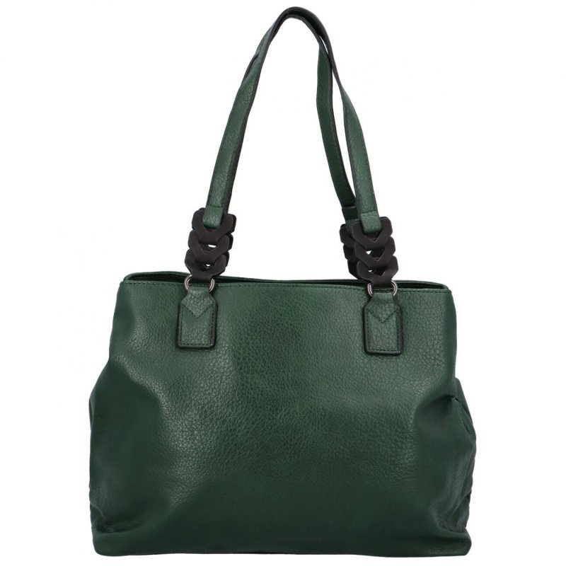Výrazná a velká dámská koženková taška Dámaso, zelená