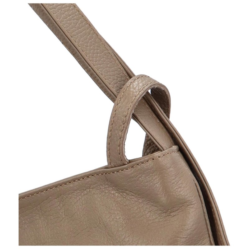 Krásná kožená kabelka-batoh Nora, zemitá