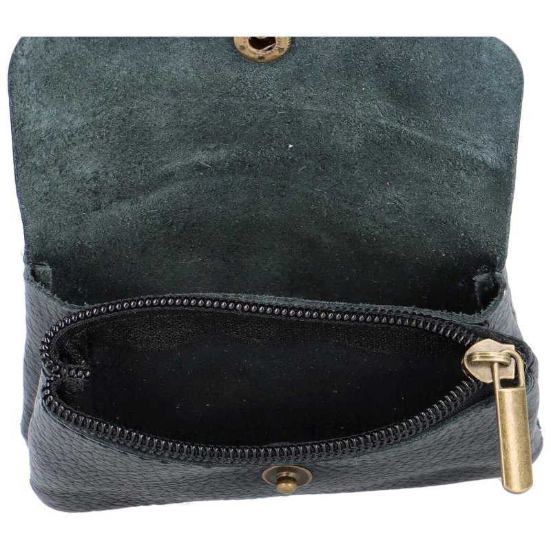 Malá kožená barevná peněženka do každé kabelky, Simone  D28  černá