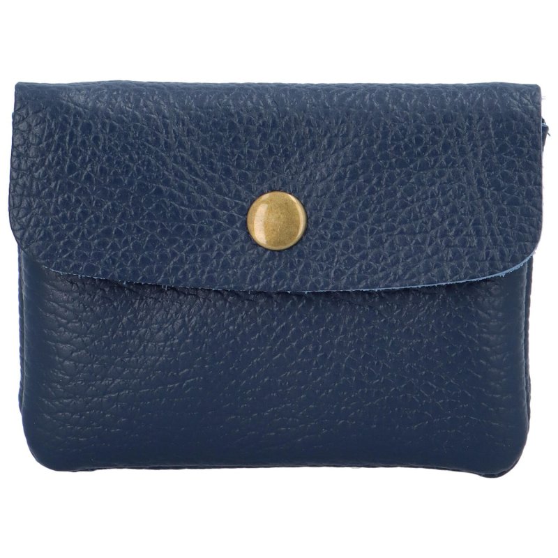 Malá kožená barevná peněženka do každé kabelky, Simone D26 tmavě modrá