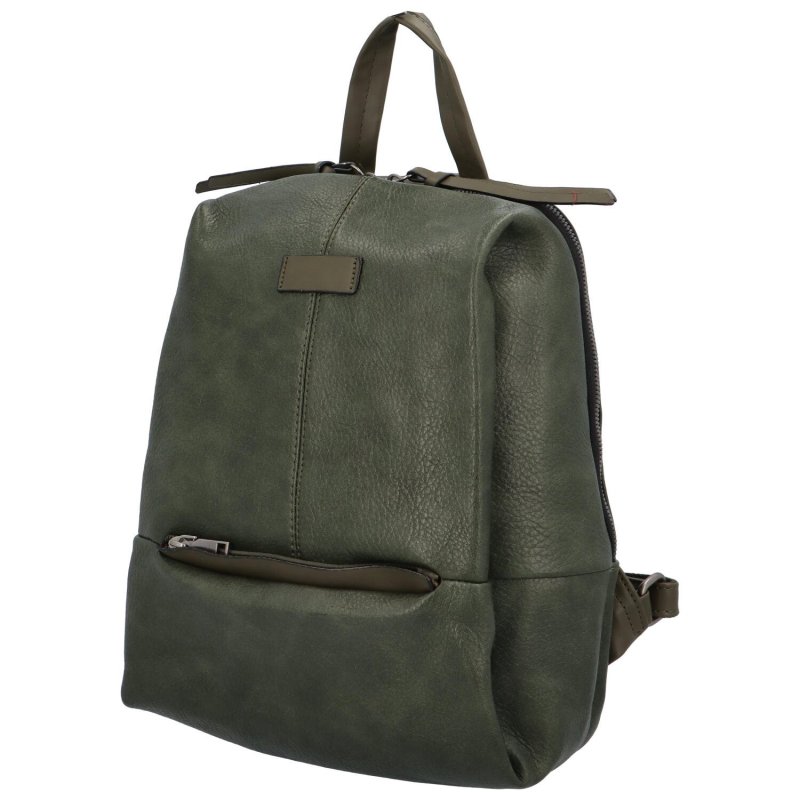 Dámský koženkový designový batůžek/taška Alfredo, zelená