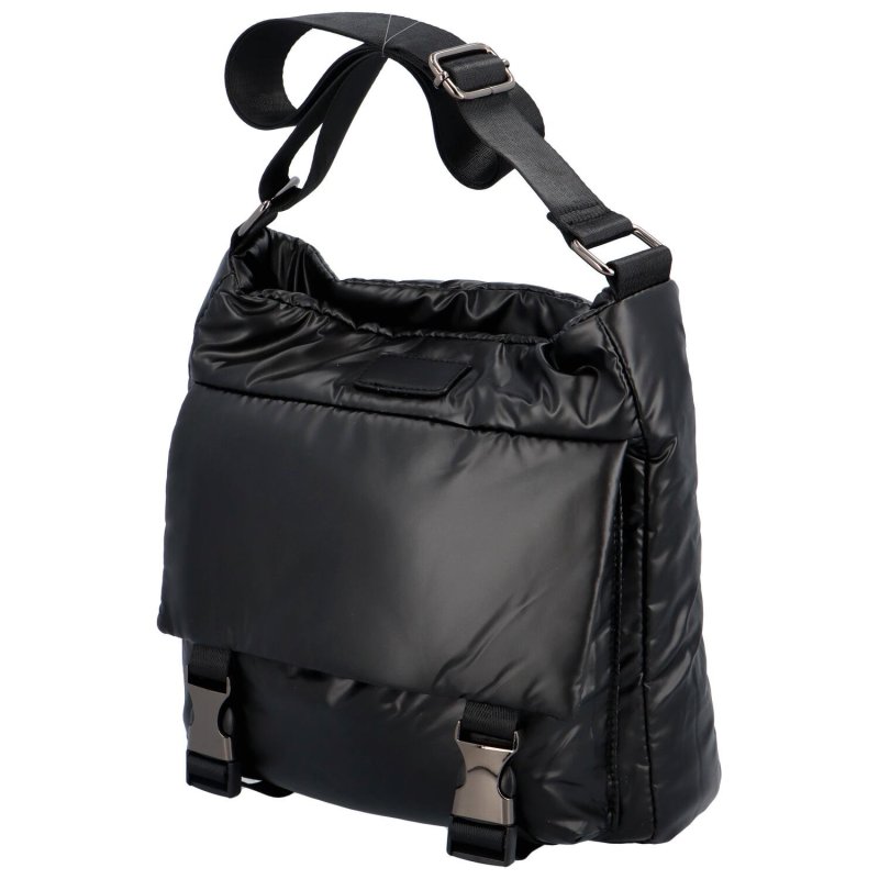 Módní volnočasová dámská taška z výrazného materiálu Gonzalo, černá