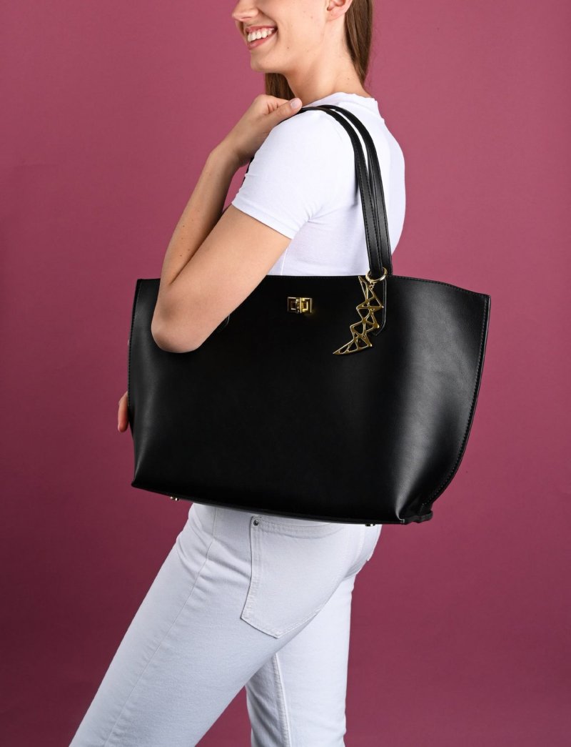 Trendová dámská koženková kabelka přes rameno VUCH Darleen, černá