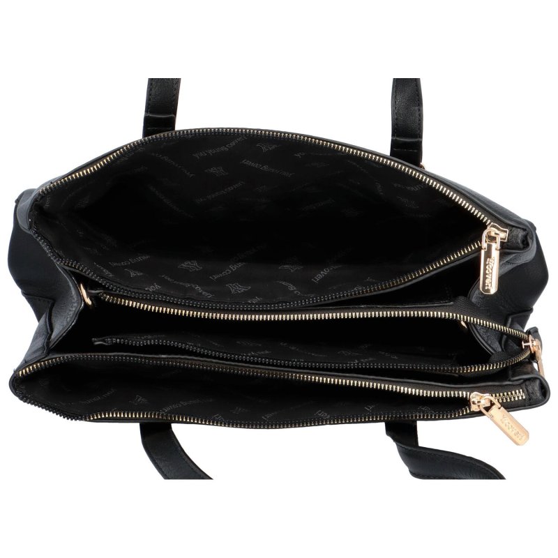Prostorná dámská koženková taška na rameno Eladio, černá