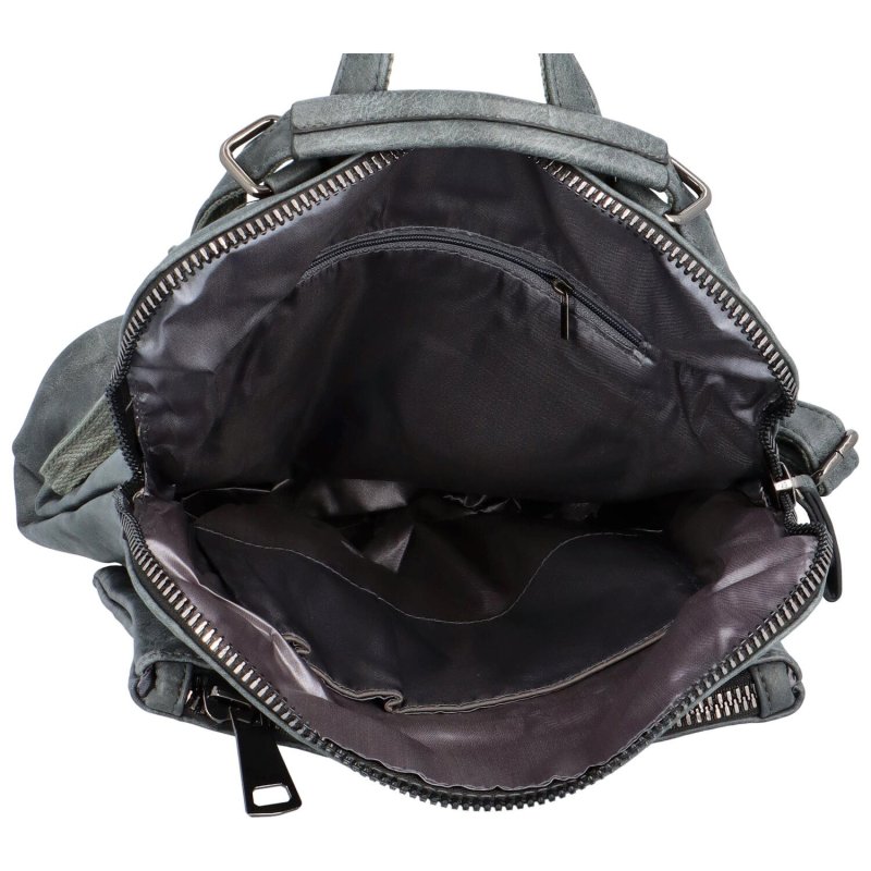 Praktický dámský koženkový kabelko/batůžek Reyes, šedá