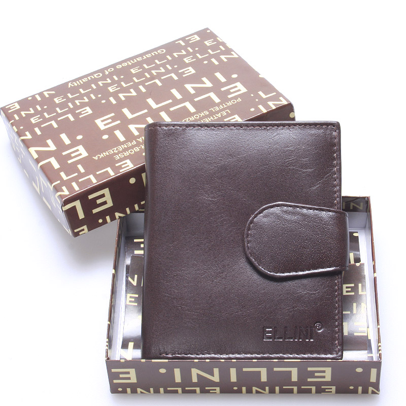Dámská kožená peněženka hnědá Ellini Paris