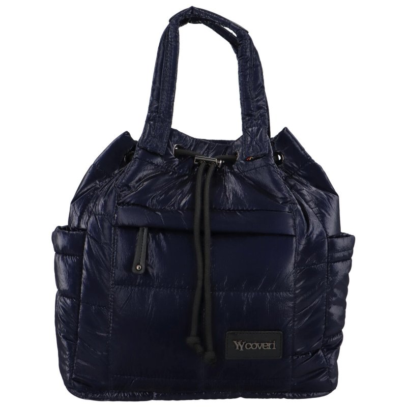 Módní dámská prošívaná taška i batoh v jednom Astird, modrá