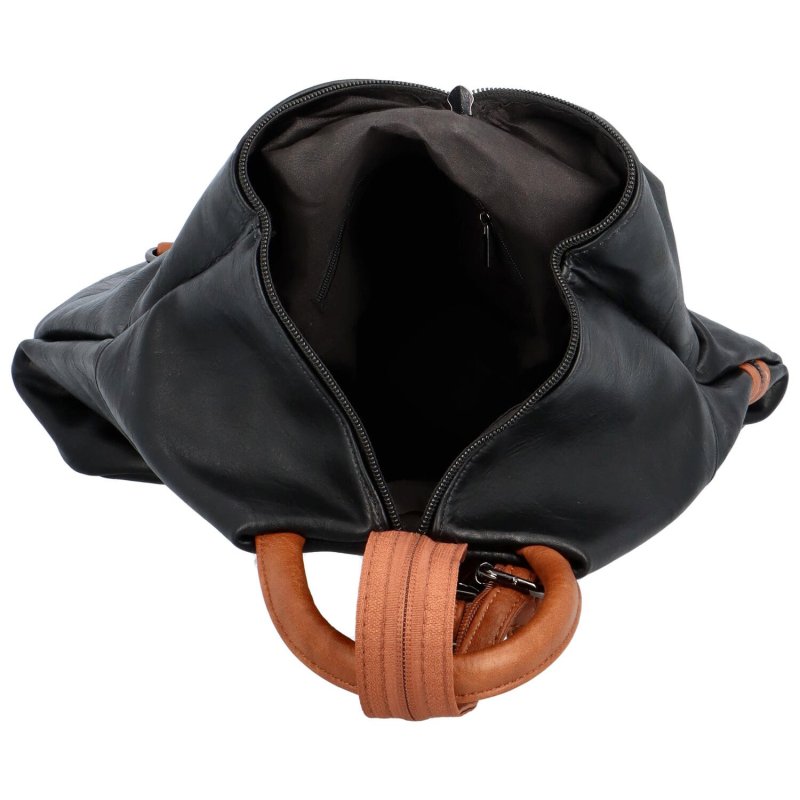 Dámský městský koženkový batůžek Manuel, černá