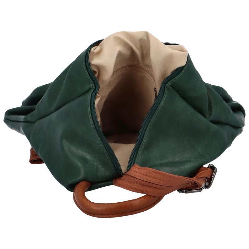 Dámský městský koženkový batůžek Manuel, zelená