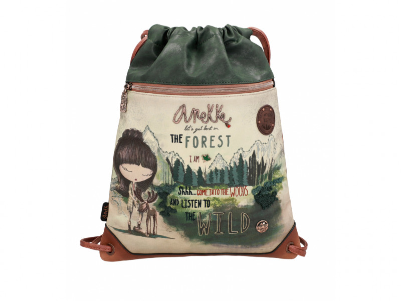 Dámský koženkový stahovací batoh Anekke Forest