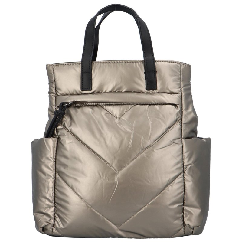 Trendová dámská textilní kabelka/batoh Tolko, béžová