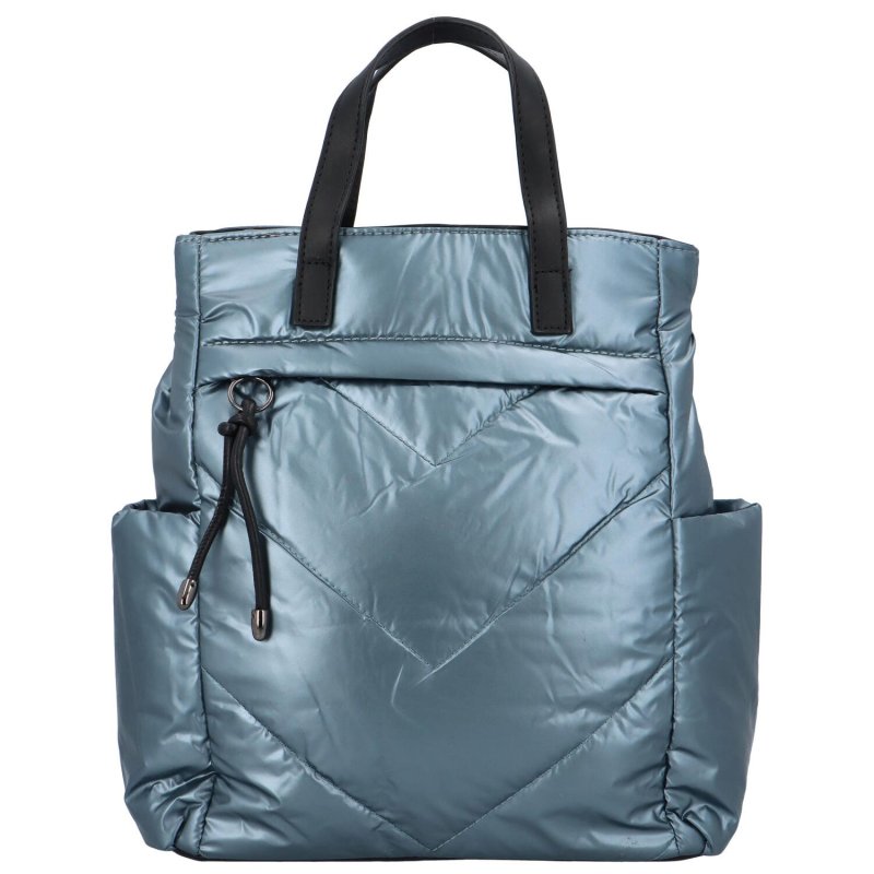 Trendová dámská textilní kabelka/batoh Tolko, světle modrá