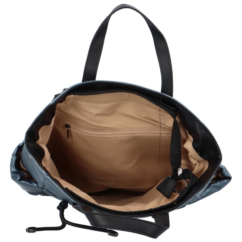 Trendová dámská textilní kabelka/batoh Tolko, světle modrá