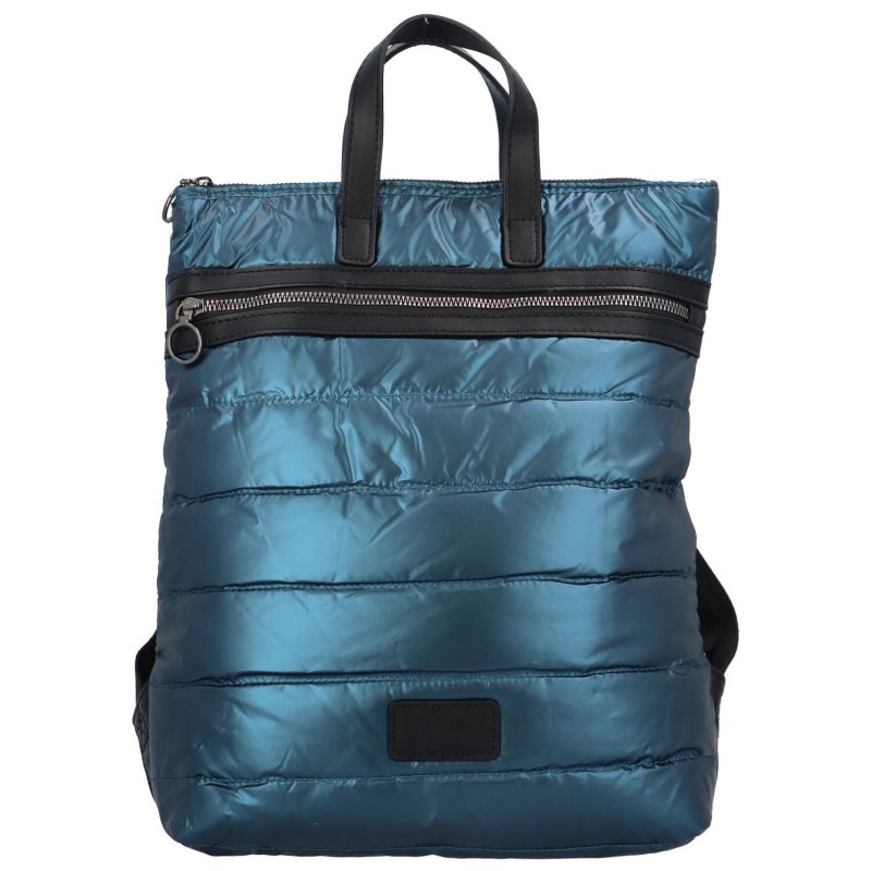 Trendový dámský látkový batoh s prošíváním Doruk, modrá