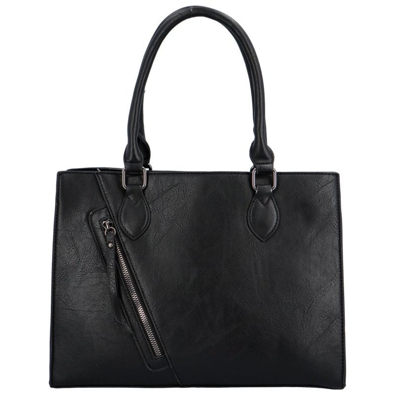 Stylová dámská koženková kabelka do ruky Malte, černá