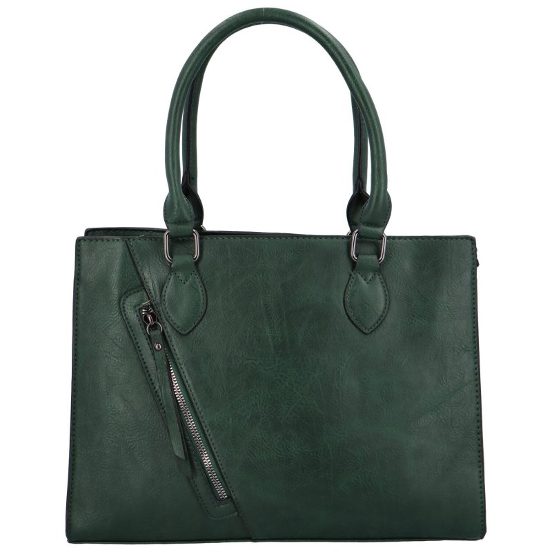 Stylová dámská koženková kabelka do ruky Malte, zelená