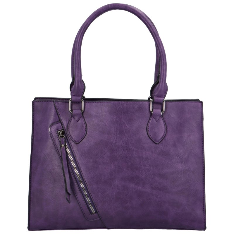 Stylová dámská koženková kabelka do ruky Malte, fialová