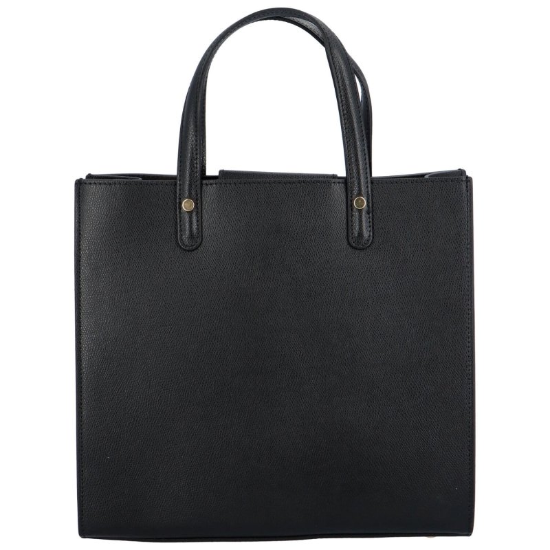 Luxusní dámská kožená kabelka do ruky Amada, černá