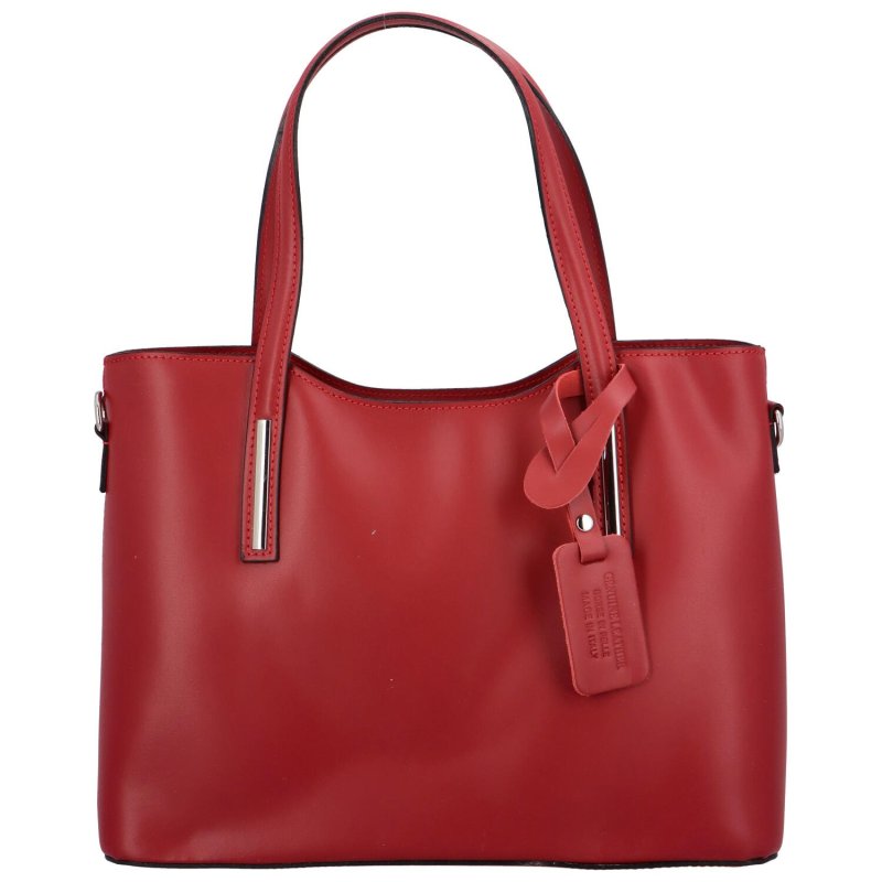 Luxusní dámská kožená taška Joseph, červená