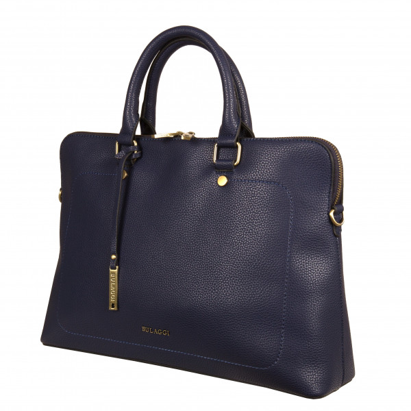 Luxusní dámská koženková taška na notebook Bulaggi Bubbles, tmavě modrá