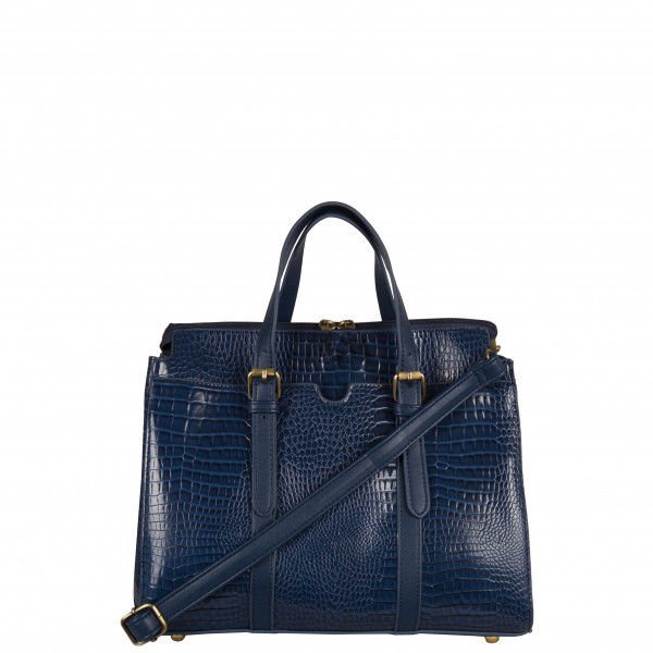 Luxusní dámská koženková kabelka do ruky Bulaggi Leann, tmavě modrá