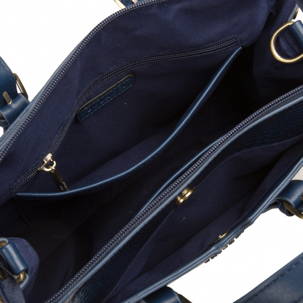 Luxusní dámská koženková kabelka do ruky Bulaggi Leann, tmavě modrá