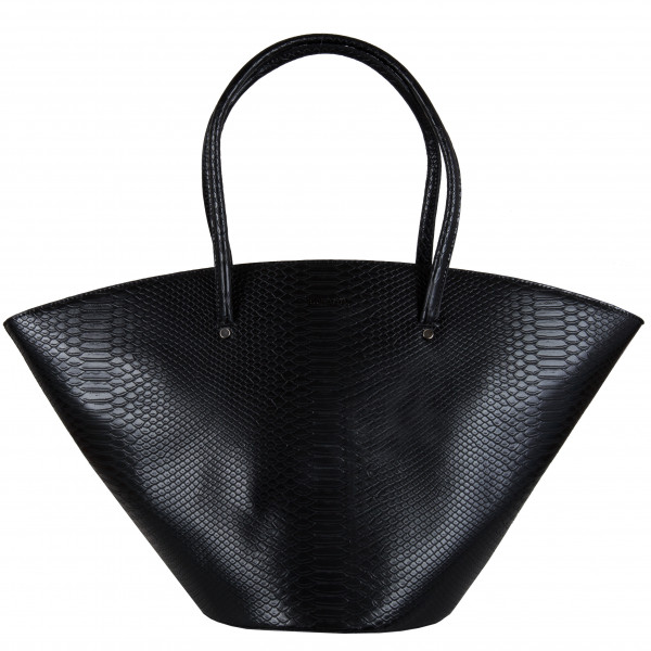 Luxusní dámská koženková kabelka přes rameno Clair, černá