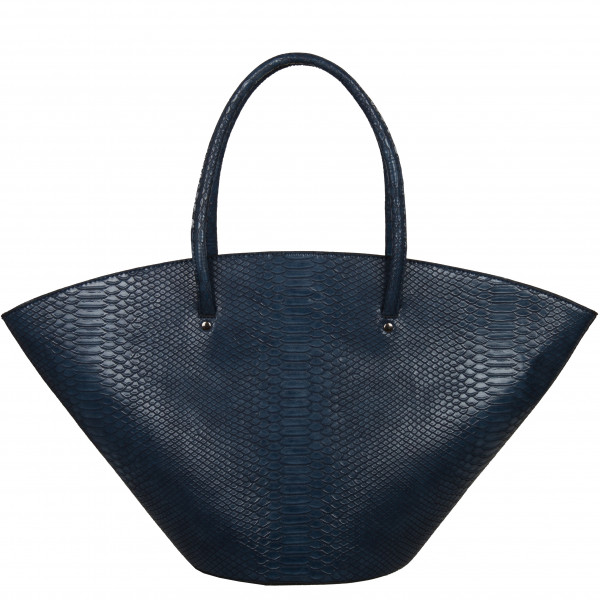 Luxusní dámská koženková kabelka přes rameno Clair, modrá