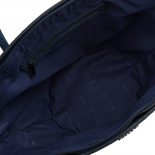 Luxusní dámská koženková kabelka přes rameno Clair, modrá