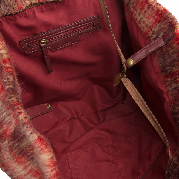 Luxusní dámská koženková kabelka přes rameno Bulaggi Plaidy, vínová